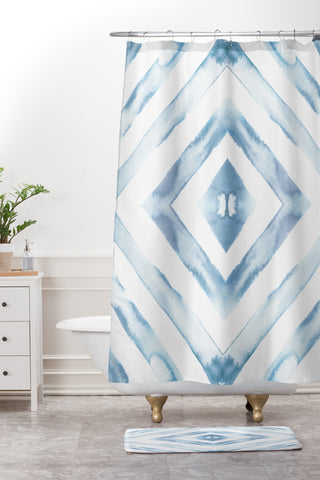 Shaylen Broughton Diamond Shower Curtain And Mat