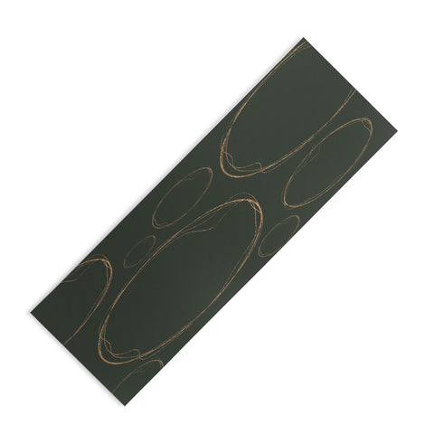 Sheila Wenzel-Ganny Army Green Gold Circles Yoga Mat