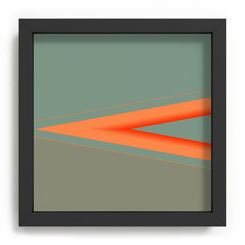 Sheila Wenzel-Ganny Army Green Orange Stripe Recessed Framing Square