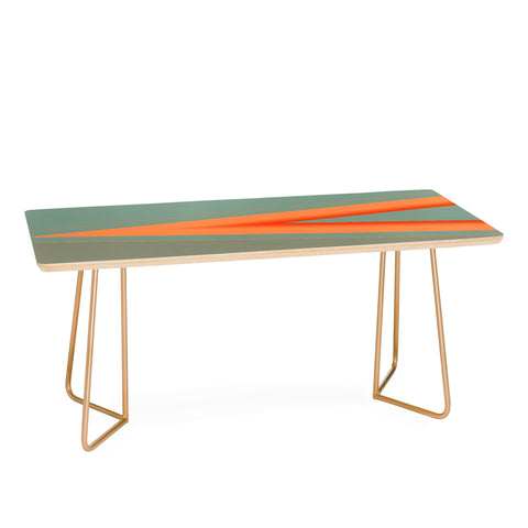Sheila Wenzel-Ganny Army Green Orange Stripe Coffee Table