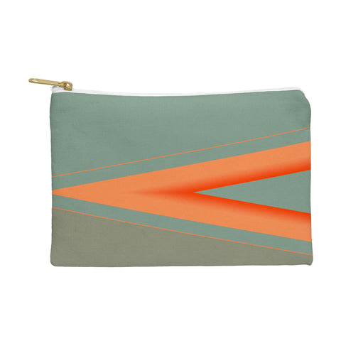Sheila Wenzel-Ganny Army Green Orange Stripe Pouch