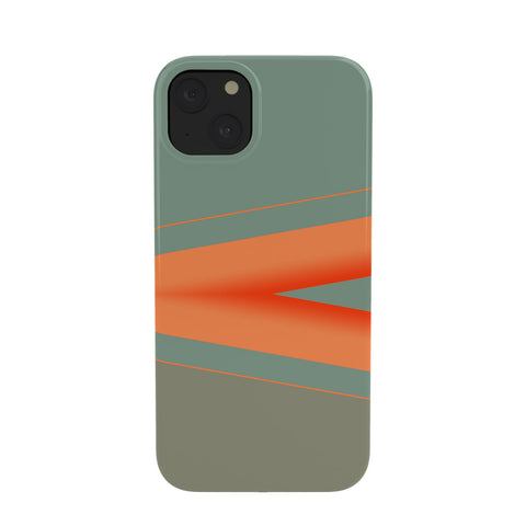 Sheila Wenzel-Ganny Army Green Orange Stripe Phone Case