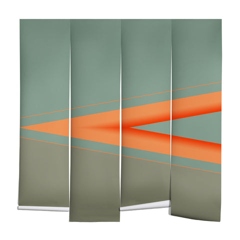 Sheila Wenzel-Ganny Army Green Orange Stripe Wall Mural