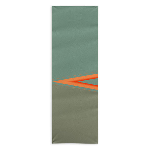 Sheila Wenzel-Ganny Army Green Orange Stripe Yoga Towel