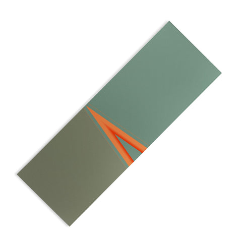Sheila Wenzel-Ganny Army Green Orange Stripe Yoga Mat