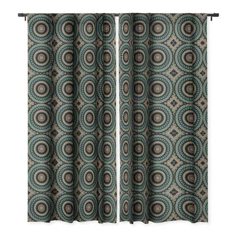 Sheila Wenzel-Ganny Aztec Boho Mandala Blackout Window Curtain