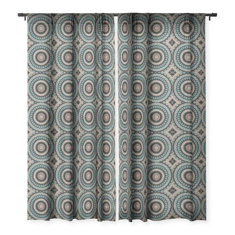 Sheila Wenzel-Ganny Aztec Boho Mandala Sheer Window Curtain