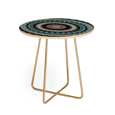 Sheila Wenzel-Ganny Aztec Boho Mandala Round Side Table