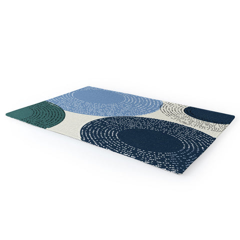 Sheila Wenzel-Ganny Big Blues Minimalist design Area Rug