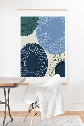 Sheila Wenzel-Ganny Big Blues Minimalist design Art Print And Hanger