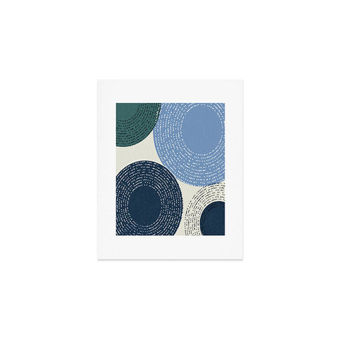 Sheila Wenzel-Ganny Big Blues Minimalist design Art Print