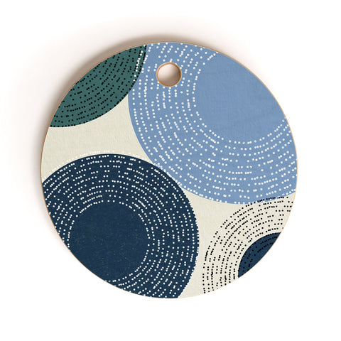 Sheila Wenzel-Ganny Big Blues Minimalist design Cutting Board Round