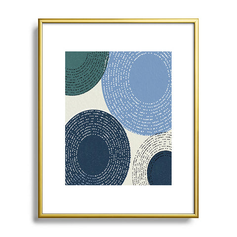 Sheila Wenzel-Ganny Big Blues Minimalist design Metal Framed Art Print