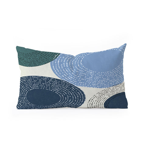 Sheila Wenzel-Ganny Big Blues Minimalist design Oblong Throw Pillow