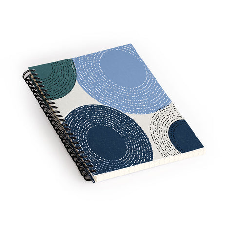 Sheila Wenzel-Ganny Big Blues Minimalist design Spiral Notebook