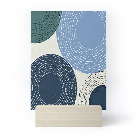 Sheila Wenzel-Ganny Big Blues Minimalist design Mini Art Print