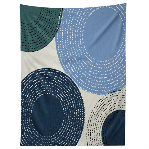 Sheila Wenzel-Ganny Big Blues Minimalist design Tapestry