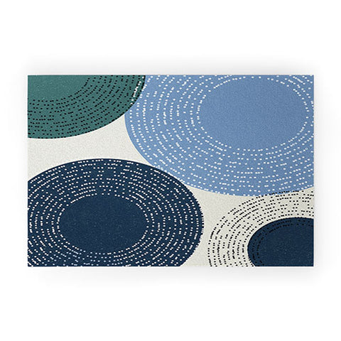 Sheila Wenzel-Ganny Big Blues Minimalist design Welcome Mat