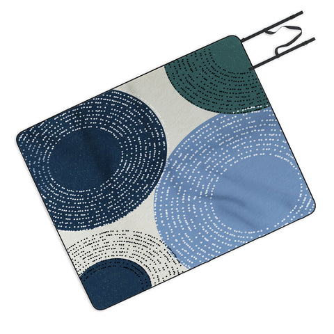 Sheila Wenzel-Ganny Big Blues Minimalist design Picnic Blanket