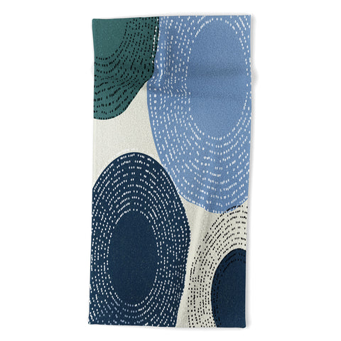 Sheila Wenzel-Ganny Big Blues Minimalist design Beach Towel