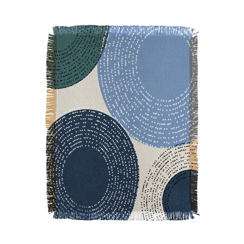 Sheila Wenzel-Ganny Big Blues Minimalist design Throw Blanket