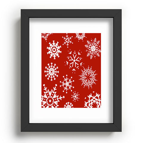 Sheila Wenzel-Ganny Big Snowflakes Recessed Framing Rectangle