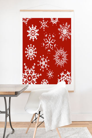Sheila Wenzel-Ganny Big Snowflakes Art Print And Hanger
