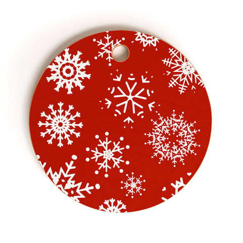 Sheila Wenzel-Ganny Big Snowflakes Cutting Board Round