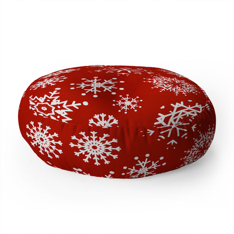 Sheila Wenzel-Ganny Big Snowflakes Floor Pillow Round