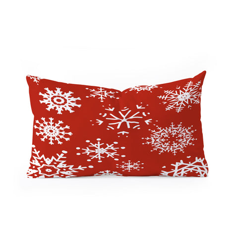Sheila Wenzel-Ganny Big Snowflakes Oblong Throw Pillow