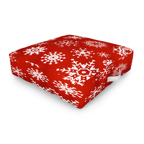Sheila Wenzel-Ganny Big Snowflakes Outdoor Floor Cushion