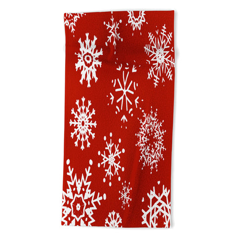 Sheila Wenzel-Ganny Big Snowflakes Beach Towel