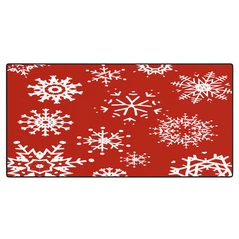 Sheila Wenzel-Ganny Big Snowflakes Desk Mat