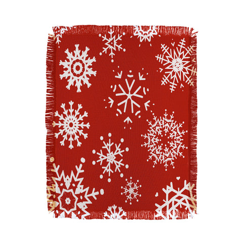 Sheila Wenzel-Ganny Big Snowflakes Throw Blanket