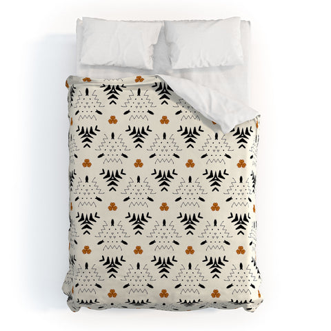 Sheila Wenzel-Ganny Black Ink Western Geo Duvet Cover