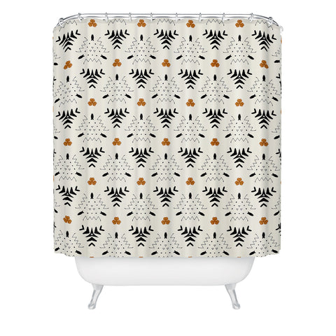 Sheila Wenzel-Ganny Black Ink Western Geo Shower Curtain