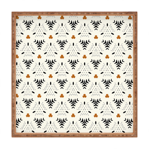 Sheila Wenzel-Ganny Black Ink Western Geo Square Tray