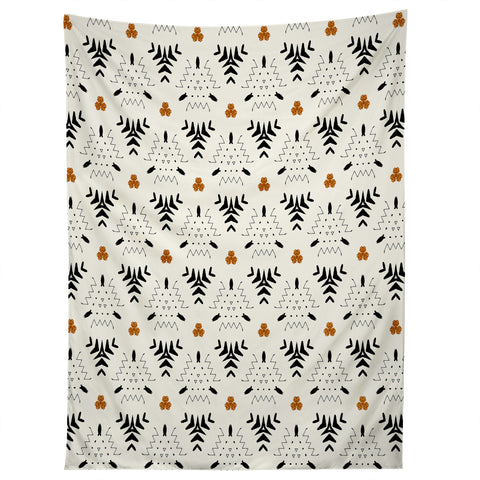 Sheila Wenzel-Ganny Black Ink Western Geo Tapestry