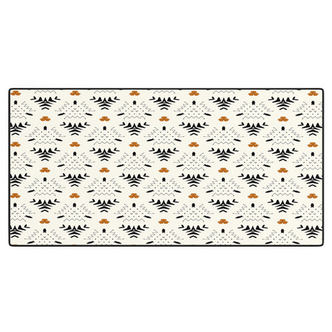 Sheila Wenzel-Ganny Black Ink Western Geo Desk Mat