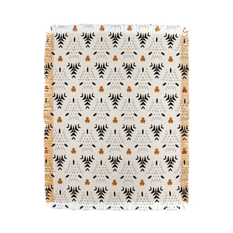Sheila Wenzel-Ganny Black Ink Western Geo Throw Blanket