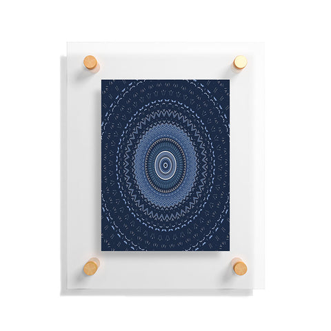 Sheila Wenzel-Ganny Blue Bohemian Mandala Floating Acrylic Print