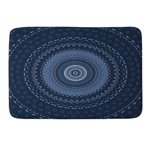 Sheila Wenzel-Ganny Blue Bohemian Mandala Memory Foam Bath Mat