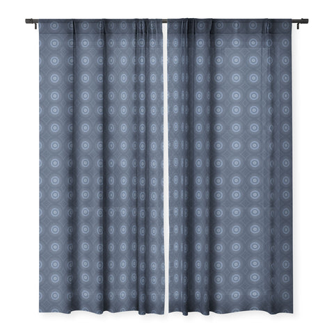 Sheila Wenzel-Ganny Blue Bohemian Mandala Sheer Window Curtain