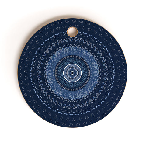 Sheila Wenzel-Ganny Blue Bohemian Mandala Cutting Board Round