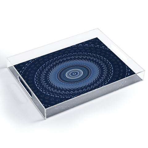 Sheila Wenzel-Ganny Blue Bohemian Mandala Acrylic Tray
