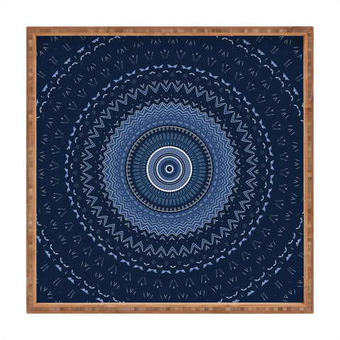 Sheila Wenzel-Ganny Blue Bohemian Mandala Square Tray