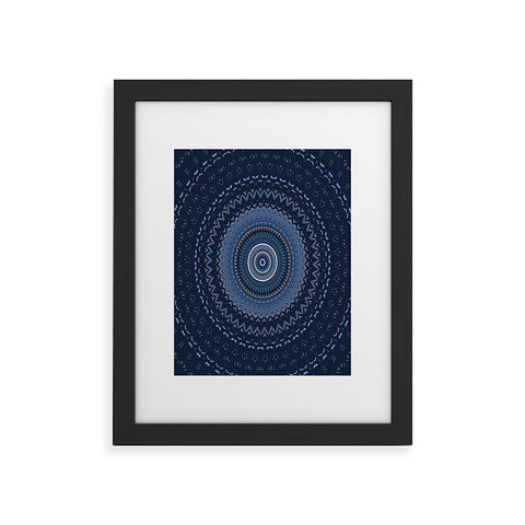 Sheila Wenzel-Ganny Blue Bohemian Mandala Framed Art Print