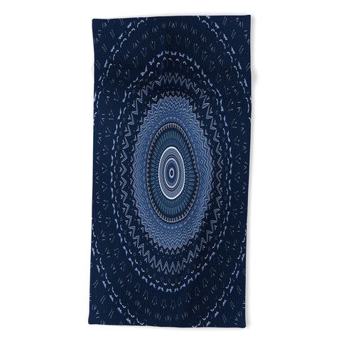 Sheila Wenzel-Ganny Blue Bohemian Mandala Beach Towel