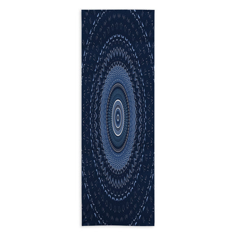 Sheila Wenzel-Ganny Blue Bohemian Mandala Yoga Towel
