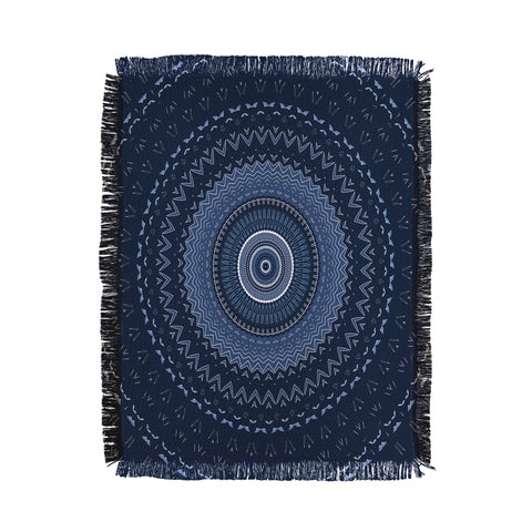 Sheila Wenzel-Ganny Blue Bohemian Mandala Throw Blanket